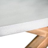 BUITEN living Livorno/Seville hout dining tuinset 7-delig | betonlook | 240cm