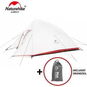 Naturehike® Cloud Up 2 Upgraded - 2 persoons tent - Lichtgewicht tent - Incl. grondzeil - 20D 4000MM - Outdoor - Waterdicht - Hiking & Wandelen