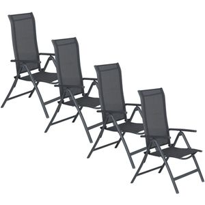 Garden Impressions - Santos - Tuinstoel - Aluminium - Grijs - Verstelbaar