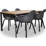 Lesli Living Arezzo/Montreux dining tuinset 5-delig | aluminium  polywood | 160cm