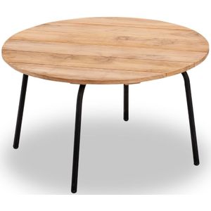 BUITEN living Pablo bijzet tuintafel | teakhout | 50cm rond laag
