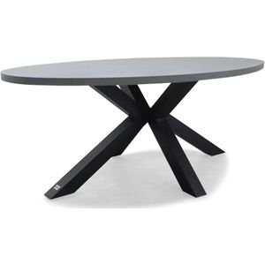 BUITEN living Stockholm dining tuintafel 4 personen | polystone + staal | betonlook | 200cm