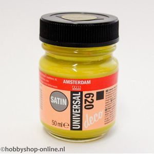 Acrylverf Zijdeglans - Deco - Universal Satin - 620 olijfgroen - 50 ml - Amsterdam - 1 stuk