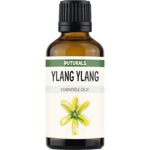 Puturals Ylang Ylang Olie 100% Biologisch - 50ml - Puur en Vegan - Ylang Ylang Etherische Olie voor Huid, Haar en Aromatherapie