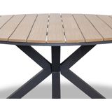 LUX outdoor living Cervo dining tuintafel | aluminium  polywood | 144cm | Naturel