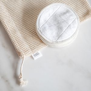 Wasbare wattenschijfjes - beige - 18 stuks