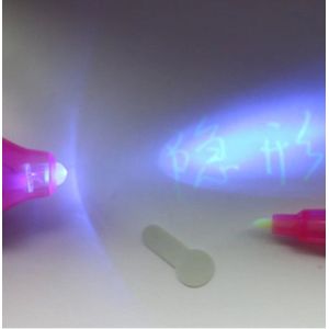 Magische Stift - Stift Onzichtbare Inkt - Geheimschrift - UV inkt - Black Light - Lichtgevende inkt - Random Color
