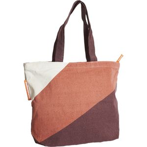 Shopper / strandtas met rits van NoMorePlastic - Autumn - Duurzaam - Gerecycled bedlinnen - Cadeau voor vrouw