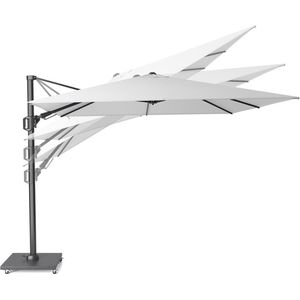 Platinum Challenger T² zweefparasol 300x300cm | olijfgroen  Premium Modena parasolvoet 90kg