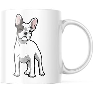 Dog Lover Mok met afbeelding : franse buldog wit zwart | Honden Liefhebber | Honden Spreuk | Cadeau | Grappige mok | Koffiemok | Koffiebeker | Theemok | Theebeker