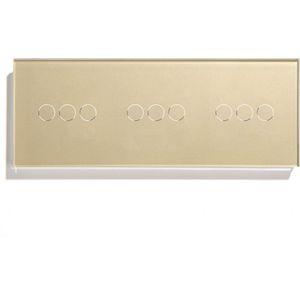 SmartinHuis - Slimme dimmer combinatie - Goud - Kristalglas - Wifi - 3 lampen