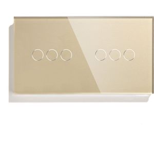 SmartinHuis - Slimme dimmer combinatie - Goud - Kristalglas - Wifi - 2 lampen
