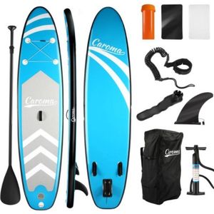 Opblaasbaar Sup Board Incl. pomp | Stand up Paddle Board | Complete Set | 305x76x15cm | blauw/wit