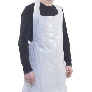 Mantex wegwerp schort - 100 stuks - wit - disposable - 125x80cm