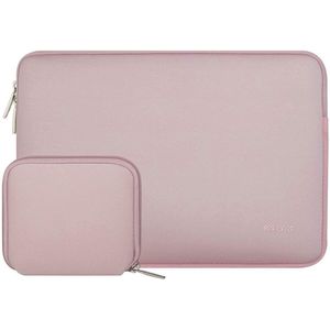 Selwo™ laptophoes van waterafstotend neopreen, met klein etui voor accessoires., babyroze 13-13,3 inch (33 -33,8 cm)