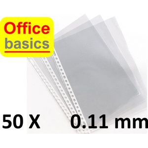 50 x showtas Office Basics - 23 gaats - A4 0,11 mm extra stevig - PP - glad