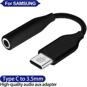 High Quality - USB-C naar 3.5mm JACK AUX Audio Adapter - Zwart - Met DAC