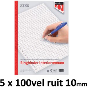 5 x Interieur Quantore - A4 - 23-gaats - ruit 10mm - 5x100vel