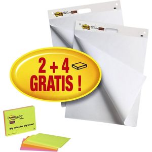 Meeting chart 3M Post-it 559 - 635x762mm - 2 blokken + 4 GRATIS Meeting notes