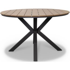 LUX outdoor living Cervo dining tuintafel | aluminium  polywood | 120cm | Naturel