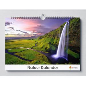 Huurdies - Natuur Kalender - A3 - Verjaardagskalender - 42x29.7cm - 300G glimmend papier - Dubbelzijdig - Spiraalgebonden