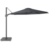 LUX outdoor living Milano zweefparasol Ø3,5 antraciet  Premium Salerno parasolvoet 90kg