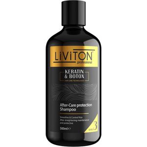 Liviton Keratine & Botox No.3 - Keratine Shampoo - 500 ml - Proteïne Behandeling- Herstelt beschadigd haar