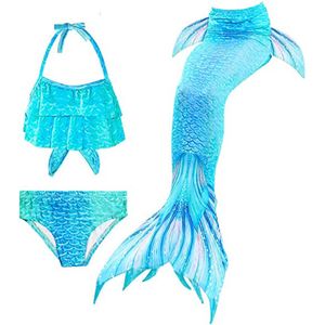 Zeemeerminstaart inclusief monovin en bikini set - Mermaid staart Oceans - Maat 128/134