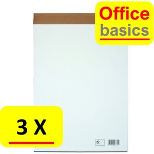 3 x Flipoverpapier Basic - 65x95cm - 40 vel - ongevouwen