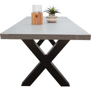 BUITEN living - Lyon - Tuintafel - Betonlook - Staal - 250x100cm