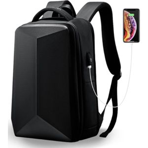 FENRUIEN® Anti-Diefstal Rugtas - 17.3 Inch Laptop - Tas voor School/Werk/Reizen - USB Aansluiting - Waterbestendig - Multifunctioneel - Zwart
