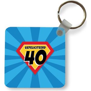 Sleutelhanger - Uitdeelcadeautjes - 40 jaar verjaardag - Cadeau - Cape - Plastic
