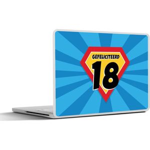 Laptop sticker - 14 inch - Verjaardag - 18 jaar - Feest - 32x5x23x5cm - Laptopstickers - Laptop skin - Cover