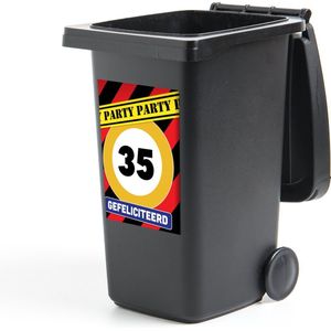 Container sticker Verjaardag - Feest - 35 Jaar - 40x60 cm - Kliko sticker