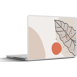 Laptop sticker - 11.6 inch - Zomer - Oranje - Blad - 30x21cm - Laptopstickers - Laptop skin - Cover