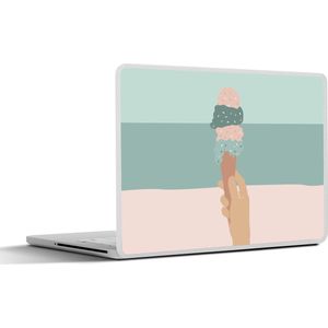 Laptop sticker - 11.6 inch - Zomer - IJs - Hand - 30x21cm - Laptopstickers - Laptop skin - Cover