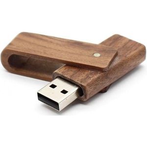 Walnoot hout uitklap 128GB 3.0 USB stick -1 jaar garantie - A graden klasse chip