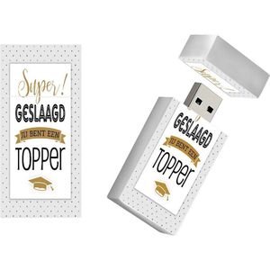 Geslaagd cadeautje 128GB 3.0 USB stick model1049 - kado geslaagd, cadeau geslaagd