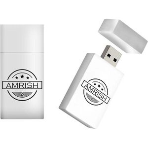 AMRISH naam kado verjaardagscadeau cadeau usb stick 16GB - naam cadeau, gefeliciteerd cadeau