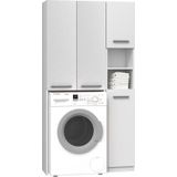 Wasmachine Ombouw Wit Met Extra Kast Korte deur