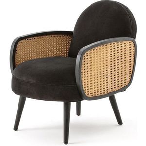 Medina Fauteuil - Rotan Stoel - Fluweel