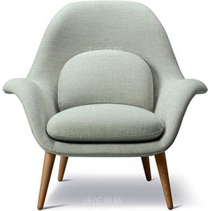 Medina Fauteuil - Stoel met voetenstoel - Modern - Fluweel - Grijs