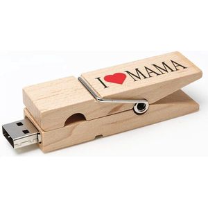 128GB 3.0 Wasknijper usb stick bedrukken met naam, tekst of logo