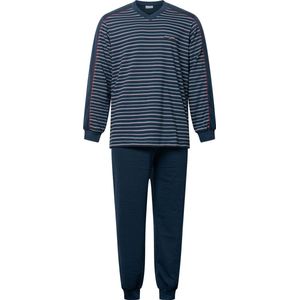 Gentlemen heren pyjama licht geruwd - maat XXL - V-hals - Streep marine