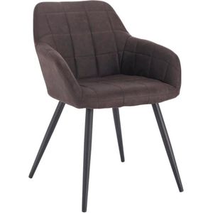 Polaza-Home® Eetkamerstoel – Design Stoelen – Kuipstoel - Stoel – Stoelen - Stoelen Eetkamerstoelen - Donker Bruin