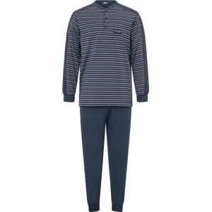 Gentlemen heren pyjama licht geruwd - maat L - Knoop - Streep marine