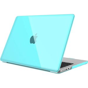 Hoes compatibel met MacBook Pro 14 inch (2021 release) A2442 M1 Pro/Max, ultradunne gladde harde schaal beschermhoes snap case compatibel met MacBook Pro 14 inch Retina, turkoois