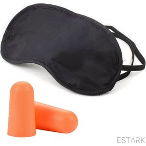 Slaapmasker + Oordoppen - Oogmasker - 3D Ergonomisch - Blinddoek - Traagschuim - Nachtmasker - Reismasker - Slaap Masker - Vrouwen Kinderen Mannen - Oog Masker Zwart + oordop