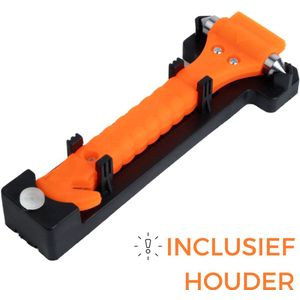 Sosayet 2 In 1 Gordelsnijder Noodhamer - 2 stuks Glasbreker Hammerdex - Noodhamer Auto met Gordelsnijder - Opgewaardeerd Reddingsgereedschap voor Noodgevallen - Veiligheidshamer Auto voor Bus(Zwart