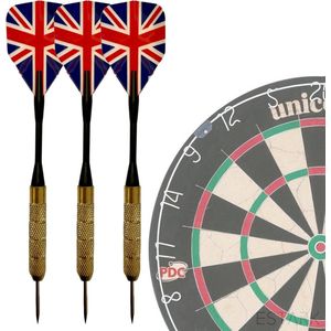 UKdarts - 3 Stevige Complete Dartpijlen - Darts Accessoires - Dartset - Dartpijlen - Darts Pijlen - Darts Flights - Darten - PROFESSIONEEL - 3 Pijlen